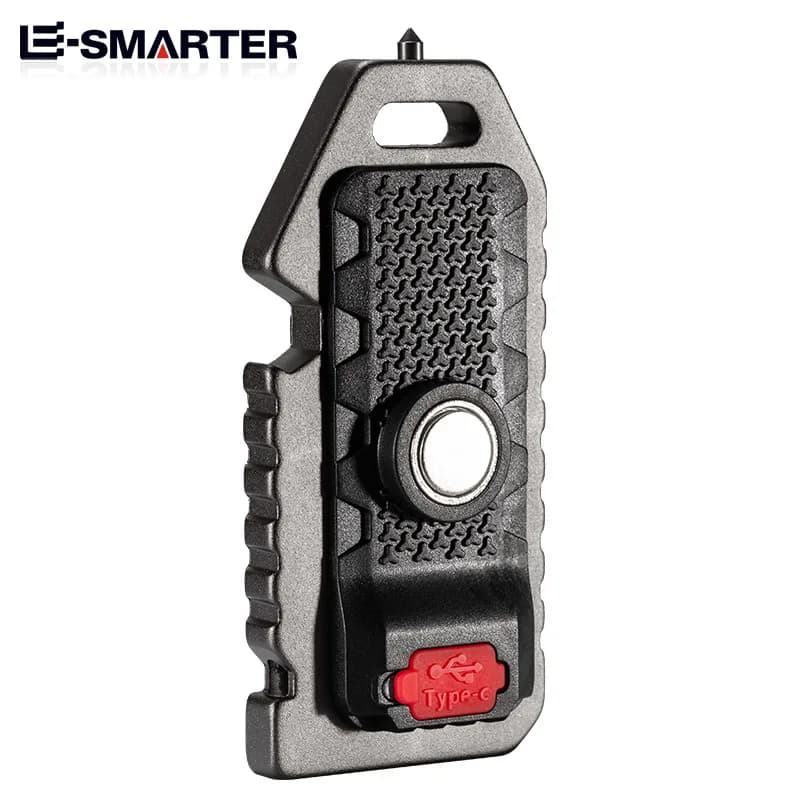 Porte-clés mini lumière LED pour l'autodéfense, lampes de poche portables multifonctionnelles, siffl