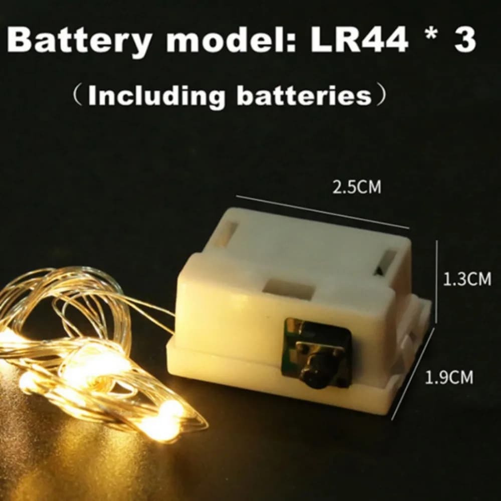 Avec batterie LED guirlandes lumineuses cuivre argent fil guirlande lumineuse étanche fée lumières d