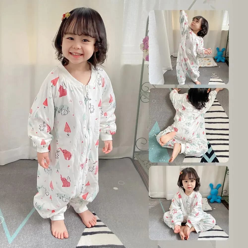 Sac de couchage pour bébé filles mignonnes hiver chaud sac de nuit pour bébé avec pieds 1-4 ans enfa
