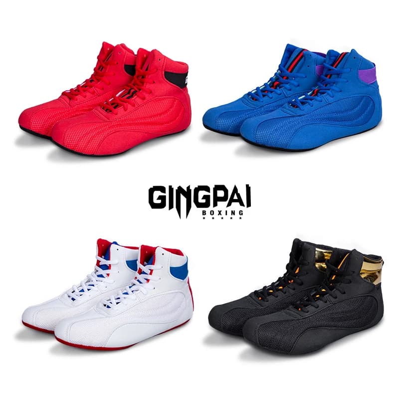 Bottes de lutte respirantes coordonnantes pour hommes et femmes, chaussures de boxe professionnelles
