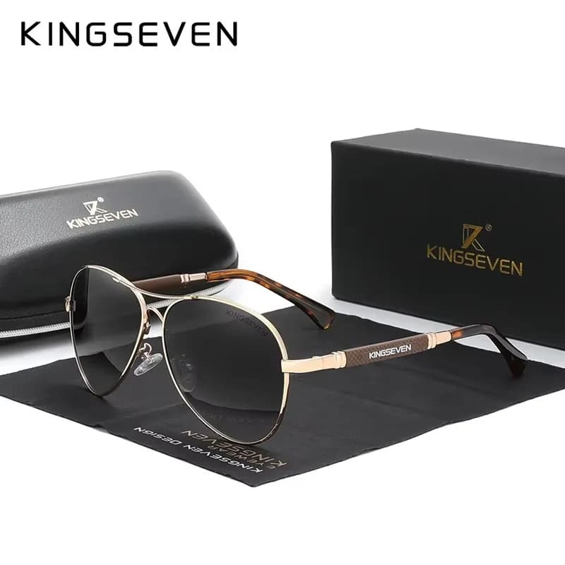 KINGSEVEN-Lunettes de soleil polarisées UV400 pour hommes et femmes, lunettes décontractées anti-ref