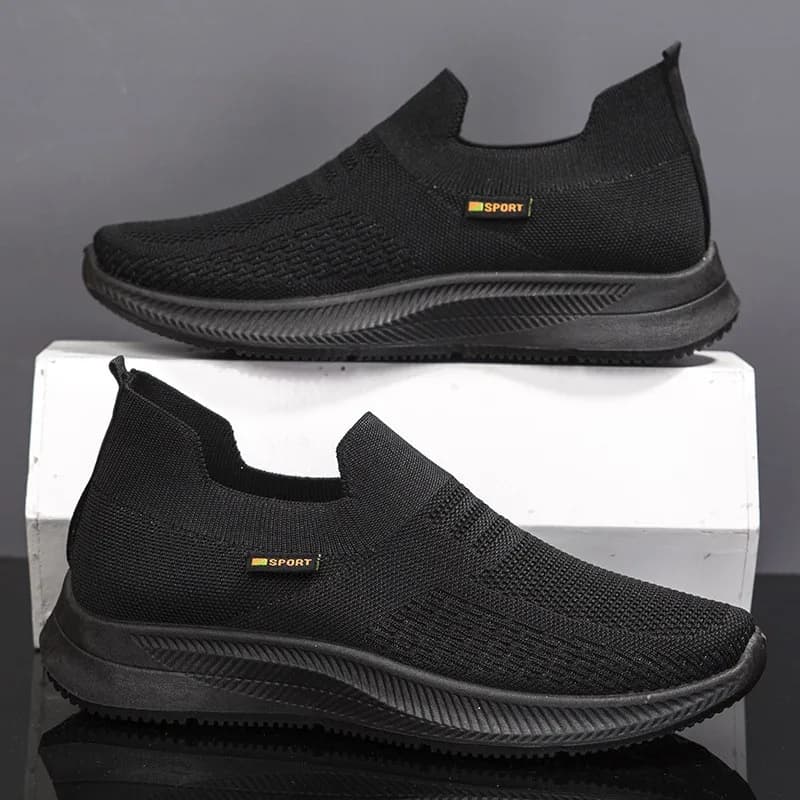 Hommes chaussures de marche tricot maille respirant baskets légères baskets à enfiler hommes chaussu