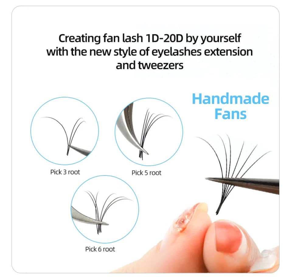 AGUUD-Extensions de Cils Individuels en Faux Vison, 16 Rangées, 16-20mm, 256 Cils en Cachemire Noir,