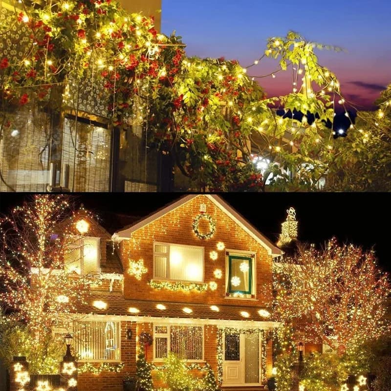 Guirlande lumineuse LED avec câble vert, imperméable, pour fête d'anniversaire, Halloween, décoratio