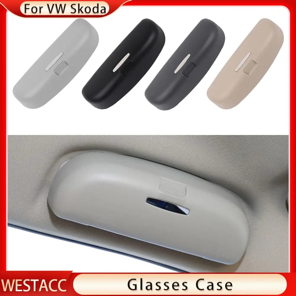 Porte-étui à lunettes de voiture en ABS, boîte de rangement pour lunettes de soleil, accessoires pou