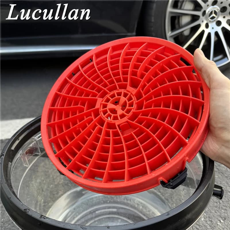 Lucullan – insert de seau de lavage de voiture avec languettes en caoutchouc flexibles, système de v