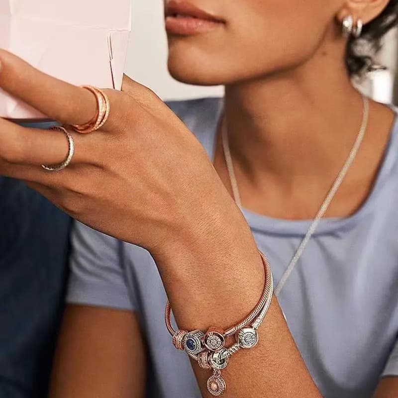 MINISO – bracelet en os de serpent avec couronne en argent sterling S925, adapté au bracelet DlY ori