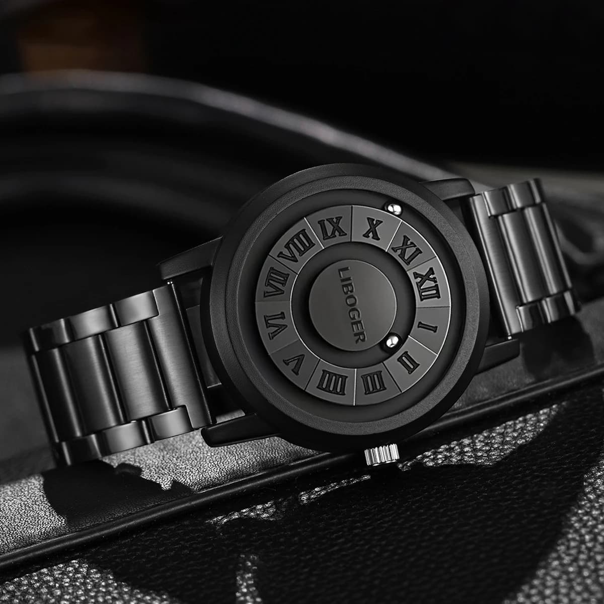 Mode Suspension magnétique hommes d'affaires montre à Quartz Roma cadran montres pour hommes horloge