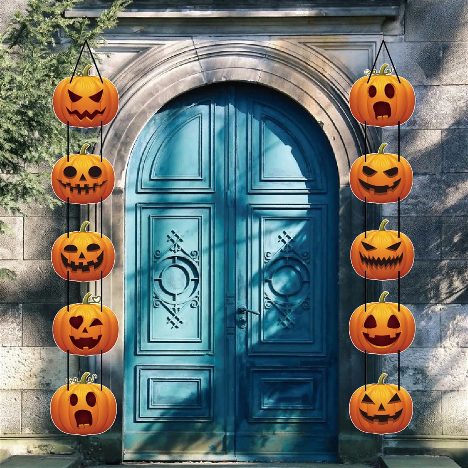 Signe de Porche d'Halloween, Décoration Extérieure, Bannière de ix, Artisanat de Bricolage pour Port