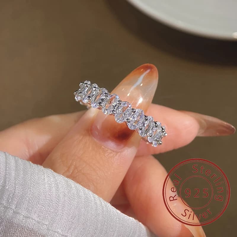 Bague ovale en argent Sterling 925 pour femmes, Zircon Original, à la mode, cadeau de fiançailles, d