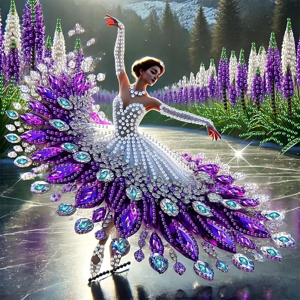Kits de peinture de diamant de ballerine colorée pour fille, bricolage créatif, mosaïque de diamant,