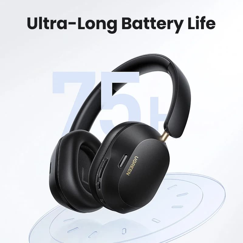 Casque Bluetooth sans fil hybride, suppression active du bruit, écouteurs Hi-Res Sat, casque audio s