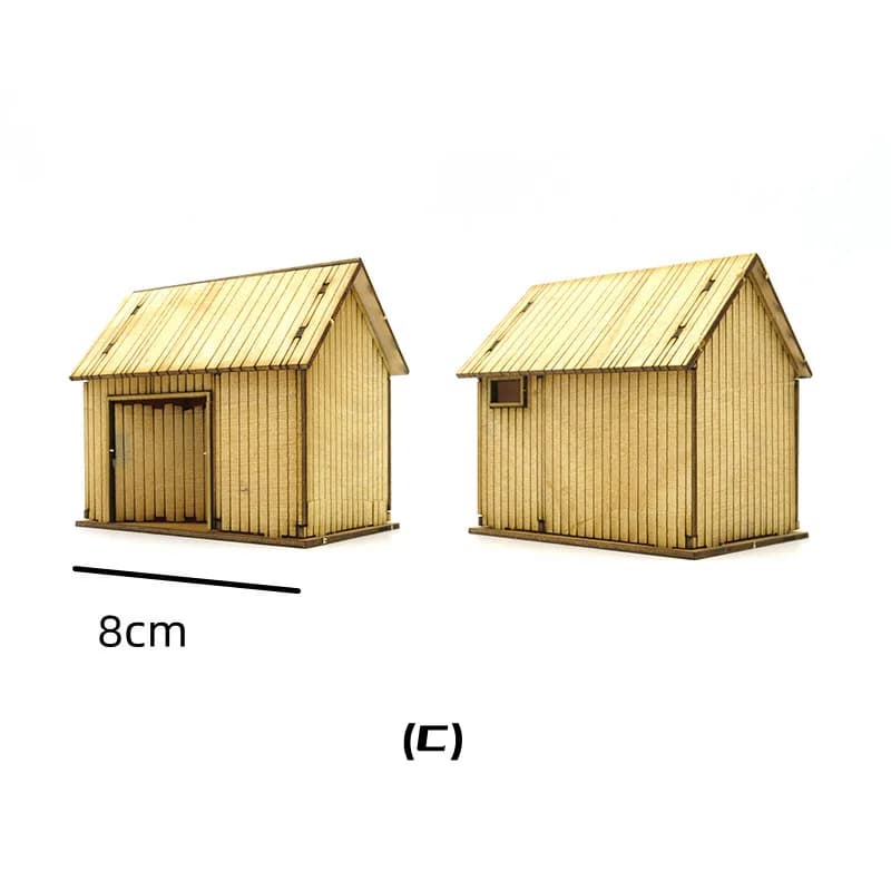 Modèle de maison en bois à assembler 1/72, architecture européenne, maison en rangée, magasin, églis