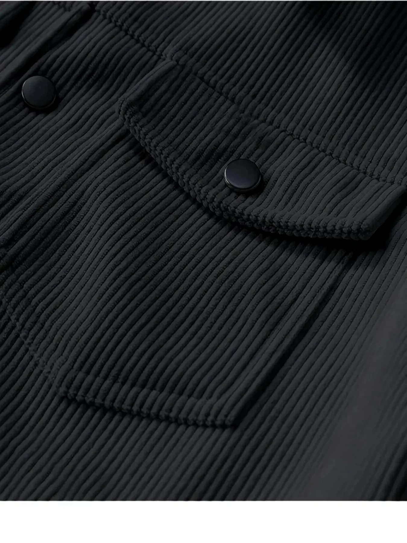 La nouvelle veste d'automne en velours côtelé pour hommes, une veste ample à revers de style japonai
