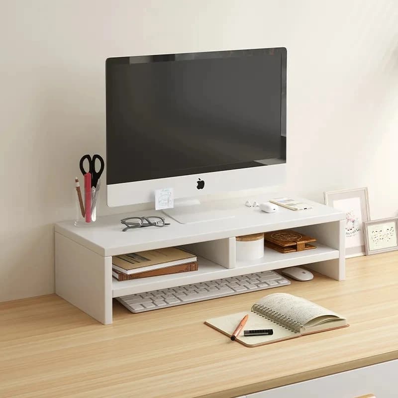 Support pour moniteur – Support ergonomique pour ordinateur portable, organisateur de bureau, rangem