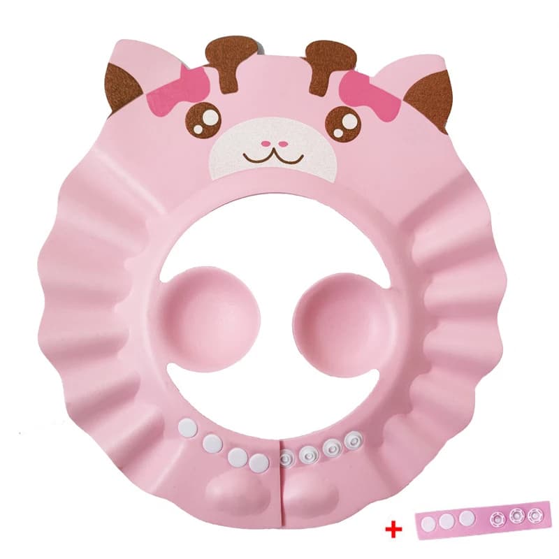 Bonnet de douche en forme d'animal mignon, Protection des yeux, Protection des oreilles, léger, dess