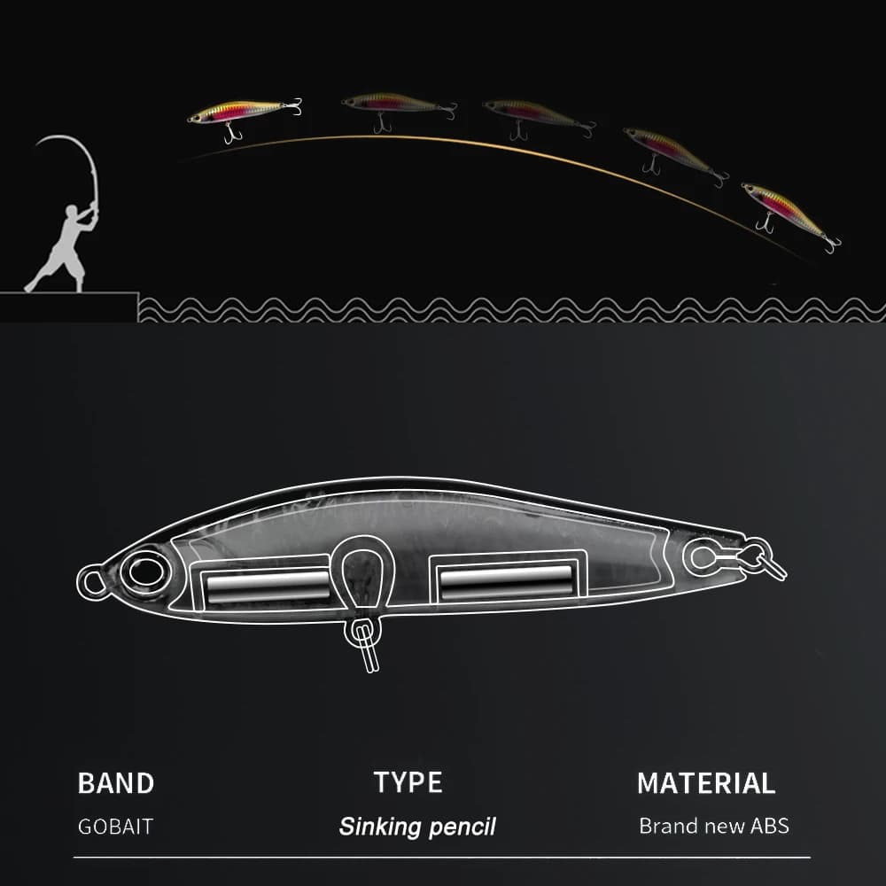 Crayon coulant 12g 24g leurre de pêche système de poids appât en Silicone triple crochet Swimbait Wo