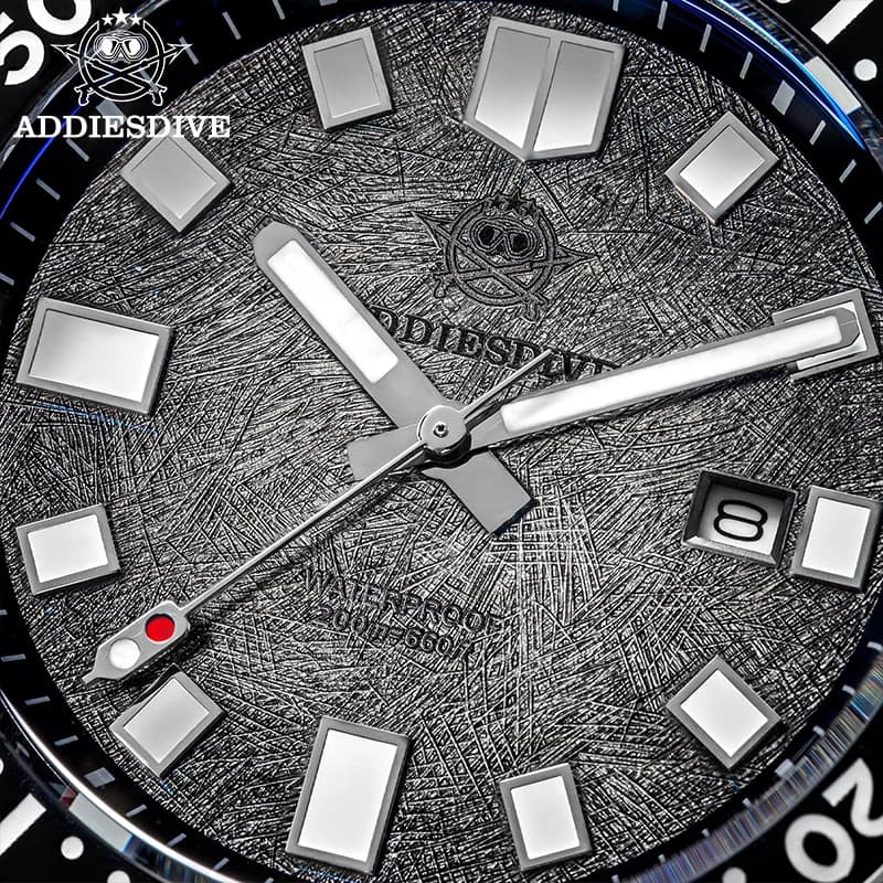ADDIESDIVE hommes montre verre saphir AR enduit montres à Quartz lumineux 200m étanche tortue plonge