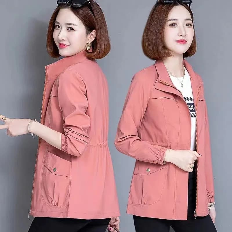 Veste Coupe-Vent Légère et Fine pour Femme, Manteau Basique Décontracté, Vêtement d'Extérieur, Nouve