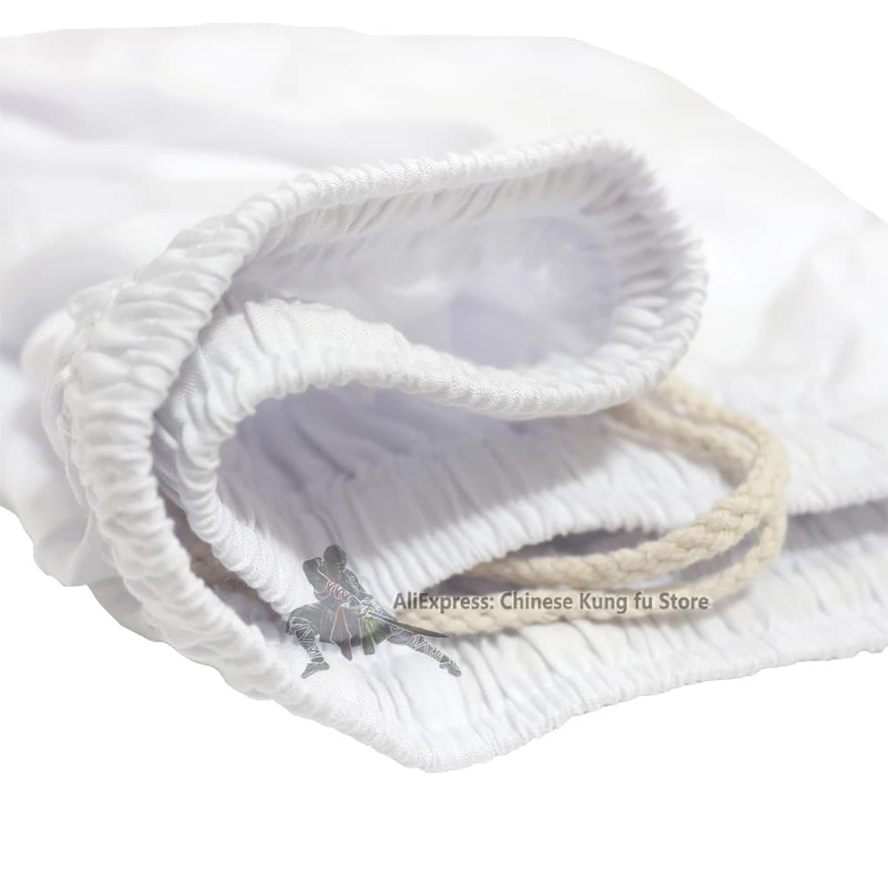 Pantalons en coton pour enfants et adultes, Kung fu Tai chi, arts martiaux, Wing Chun, noir et blanc