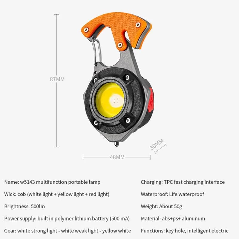 Lampe de surbrillance portable multifonctionnelle, charge rapide de type C, grande capacité d'autono