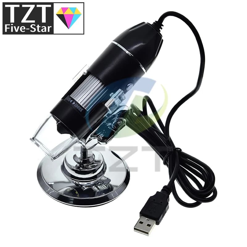 Microscope numérique USB HD TZT 1000X, caméra électronique, microscope vidéo, loupe USB + règle d'ét