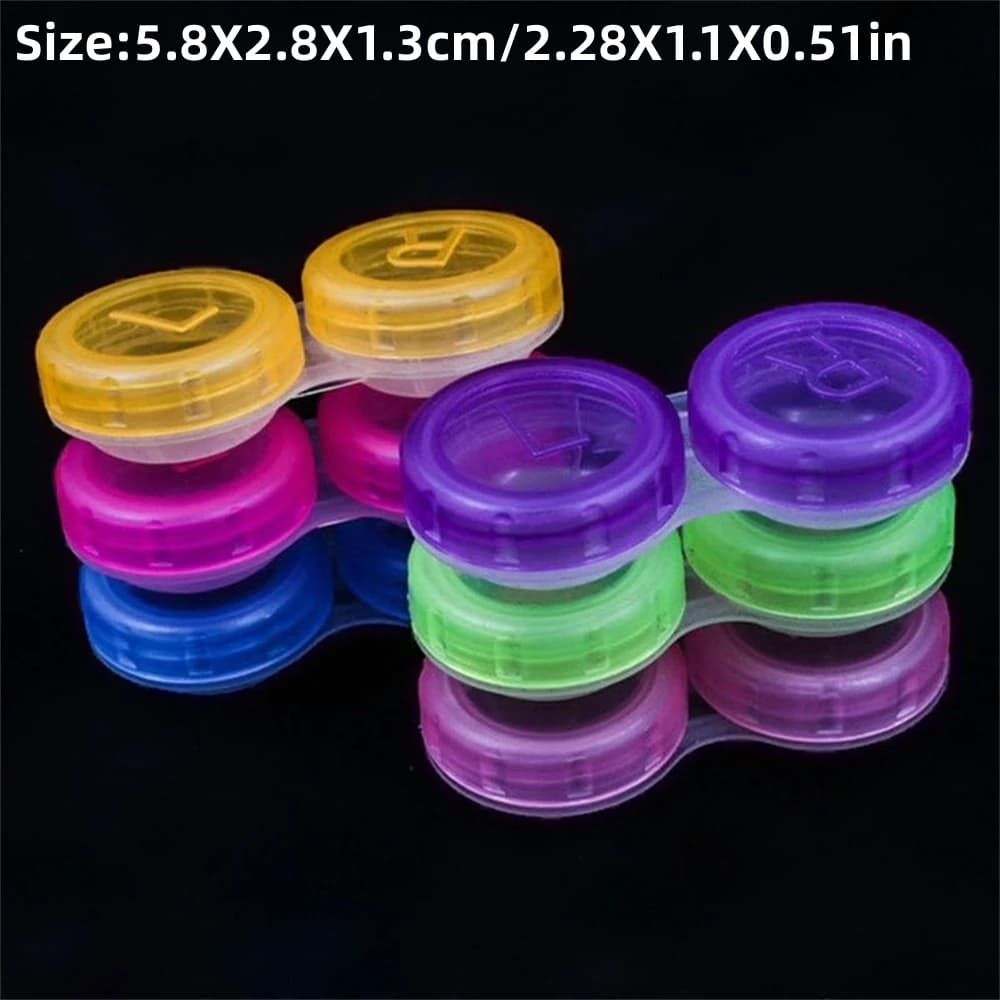 Étui à lentilles de contact coloré, transparent, boîte de rangement, conteneur, trempage, kit pour v