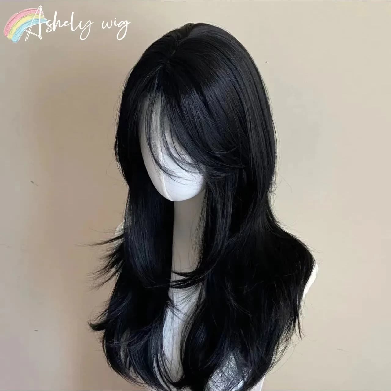 Ashely perruque noire femme bandeau corps ondulé Rose cheveux Net modèles en frange française haute 