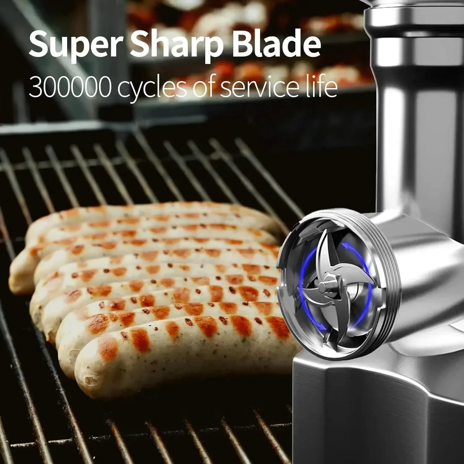 Lame de hachoir à viande en acier inoxydable, couteau à lame croisée, accessoire pour hachoir à vian