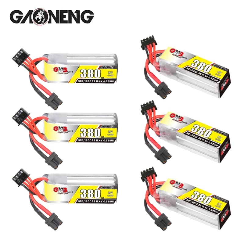 GNB HV 3S 11.4V 380mAh 90C/180C batterie Lipo pour voitures RC bateaux hélicoptère RC quadrirotor FP