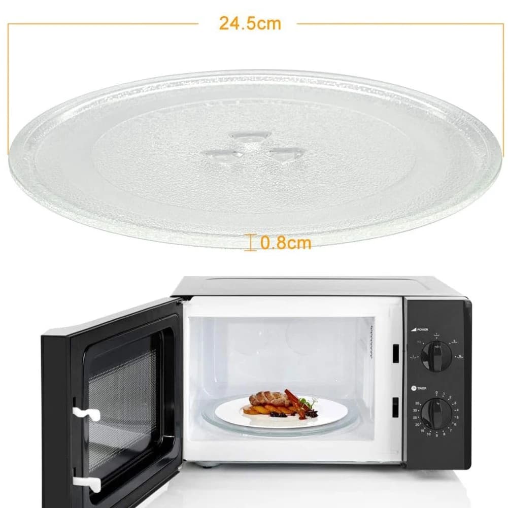 Plaque de rechange universelle pour micro-ondes, plaque de rechange ronde en verre coloré pour micro