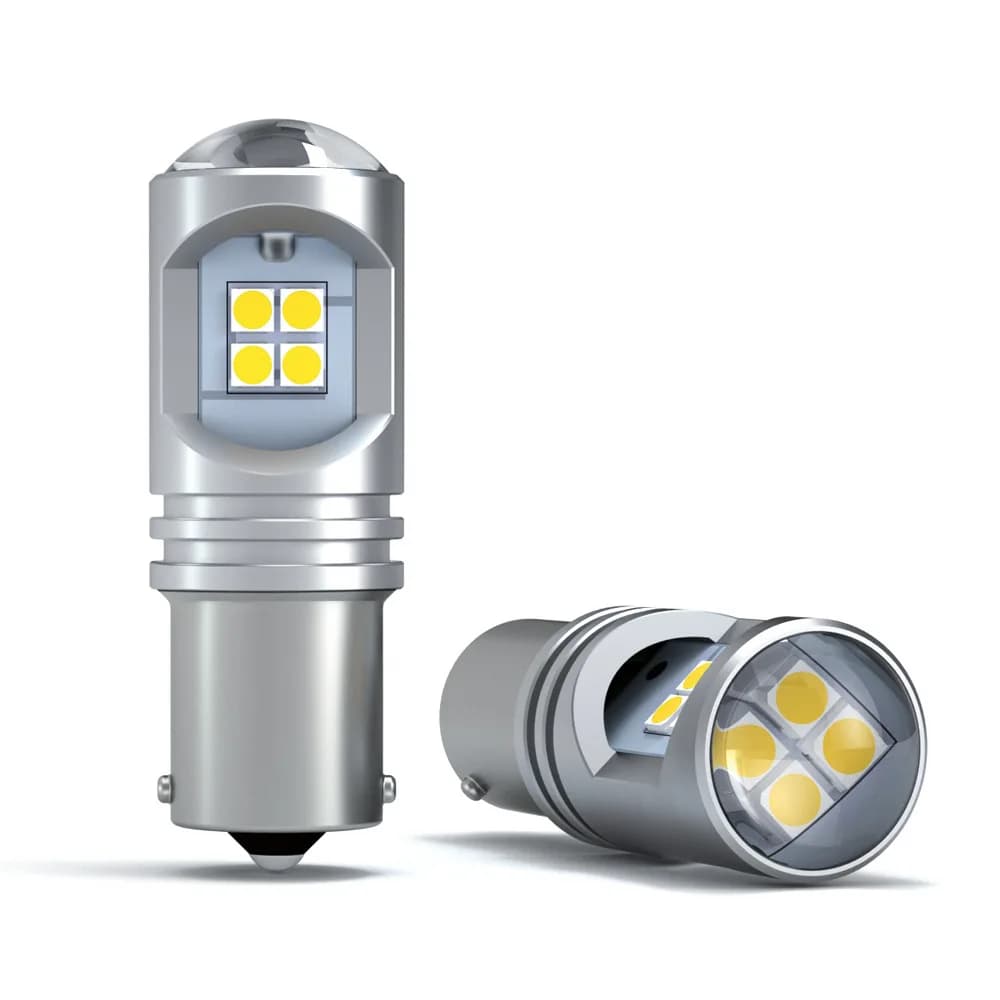 Pour VW Transporter T5 T5.1 T6 2010-2019 2 pcs/lot P21W Ba15s Canbus sans erreur blanc LED DRL feux 