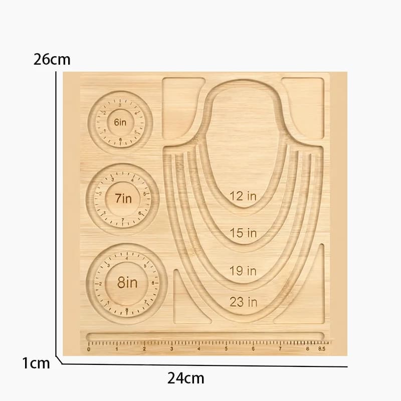 Planche à perler en bois massif DIY, outil de fabrication de bijoux en bois pour bracelets, support 
