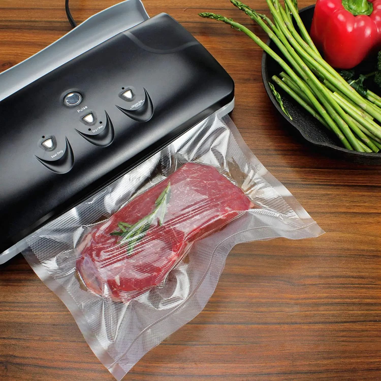 Sac de rangement en plastique pour scelleuse sous vide, 100 pièces/lot, pour machine à sceller sous 