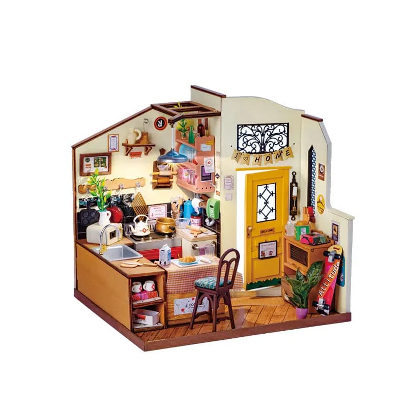 Robtiendra me-Maison Miniature Rolife pour Enfants et Adultes, Zones Ey Kitchen, Maison de Courses P