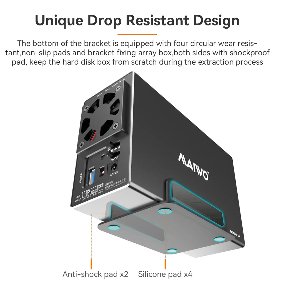 MAIWO 3.5 pouces boîtier de disque dur SATA RAID boîtier de stockage double baie disque dur Station 
