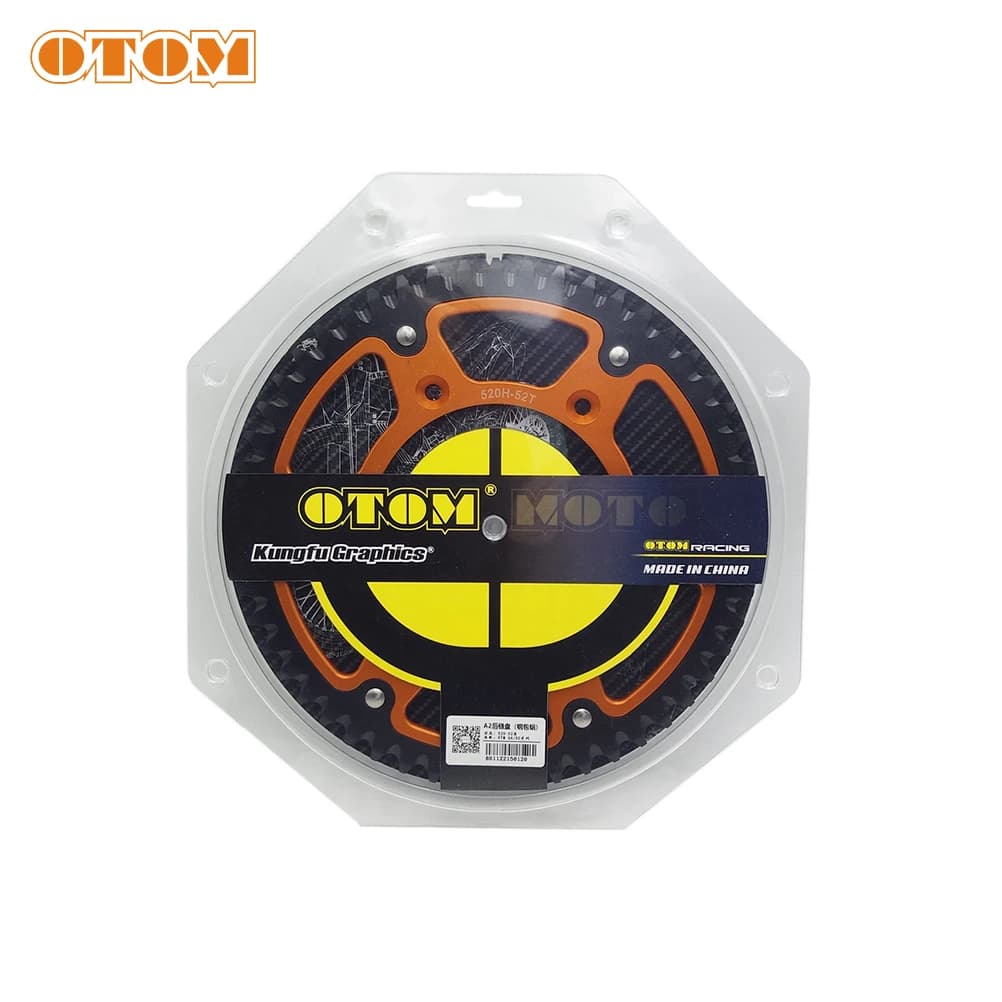 OTOM-Pignon Arrière 520 pour Moto KTM EXC HUSQVARNA GASGAS, 51T 52T, Plaque de Tambour de Disque de 