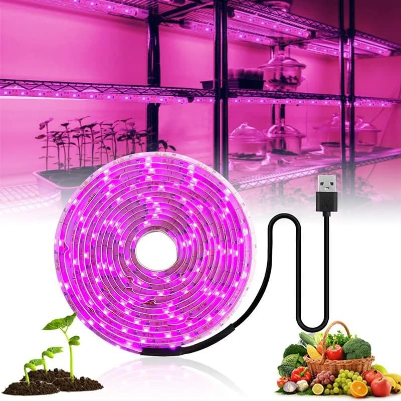 Plante lumière grandir bande LED 5V USB LED 1-5m puce LED à spectre complet pour serre fleur semis c