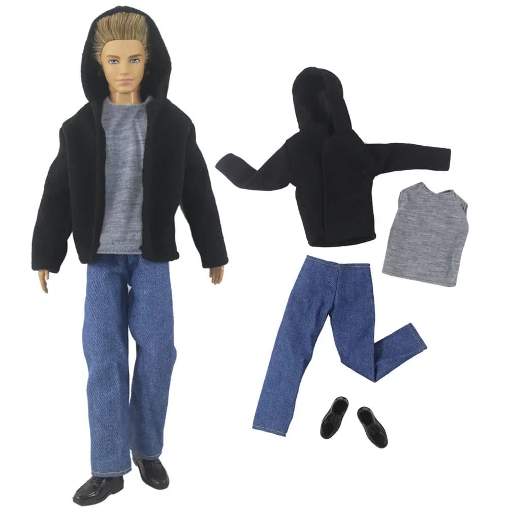 1 ensemble de vêtements de poupée, pardessus en laine, tenue pour poupée Ken de 12 pouces, plusieurs