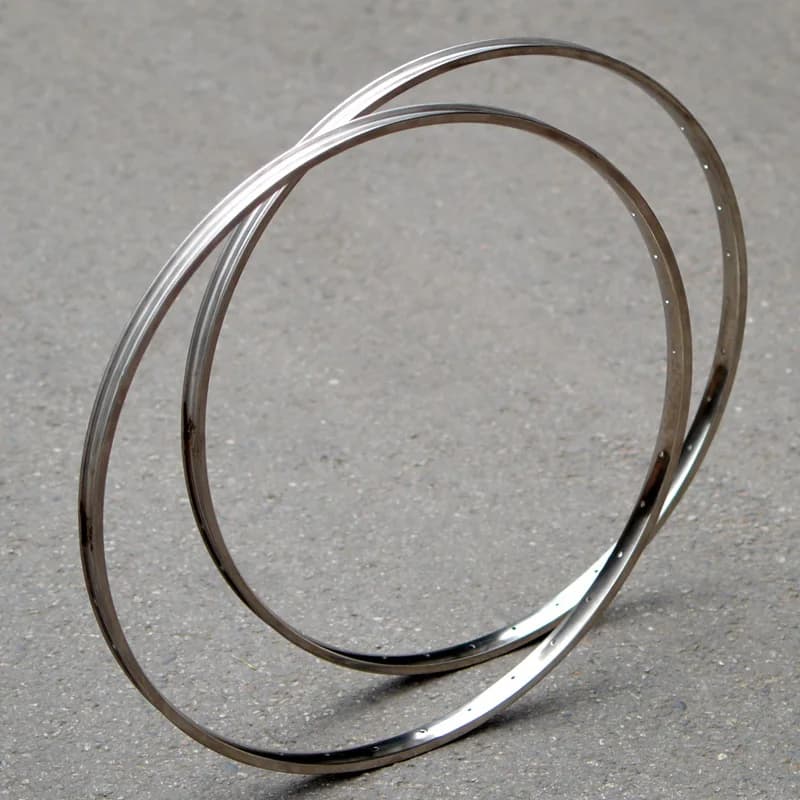 Jante de vélo de route en acier inoxydable 26 pouces, accessoires de roue de vélo Vintage 1-3/8 36 t