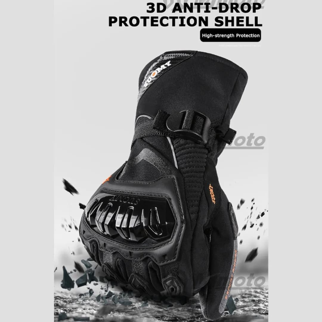 Suredépensé-Gants de moto coupe-vent et imperméables pour hommes, gants d'équitation de moto, écran 