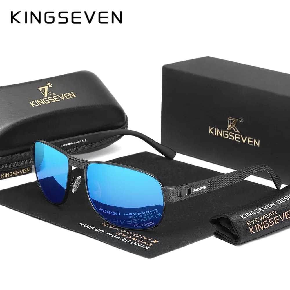 KINGSEVEN hommes lunettes de soleil polarisées UV400 mode Vintage rétro Rectangle classique lunettes