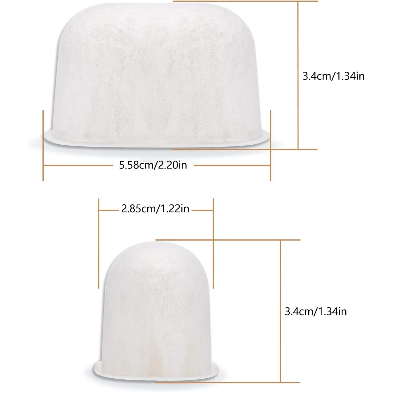 Filtres à eau compatibles Breville BWF100 de remplacement en résine d'échange d'ions 6 pièces/12 piè