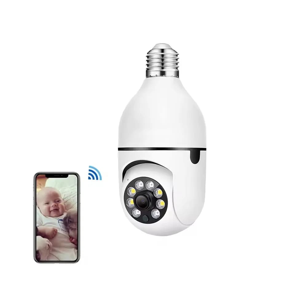 Caméra de Surveillance E27 couleur Vision nocturne suivi humain automatique Zoom moniteur de sécurit