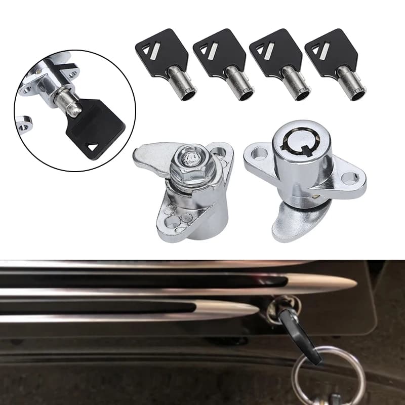Jeu de serrures de sacoche rigide à 4 clés, pièces de moto pour Harley Touring Road Glide Road King 