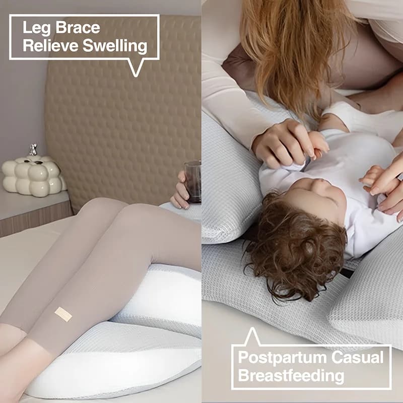 Oreiller de maternité en forme de U – Support complet du corps pour femmes enceintes, soulagement co