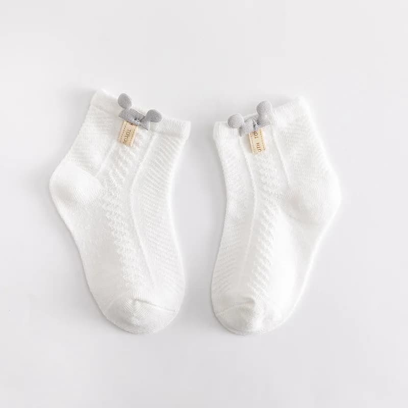 4 paires/lot été bébé maille mince chaussettes dessin animé doux coton nouveau-né chaussette princes