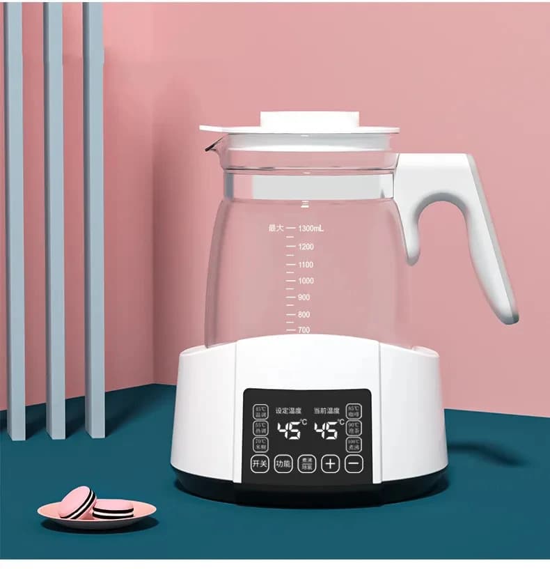 Bouilloire électrique 1,3 l, Thermostat pour bébé, chauffe-lait, maison, bouilloire à eau chaude 24h