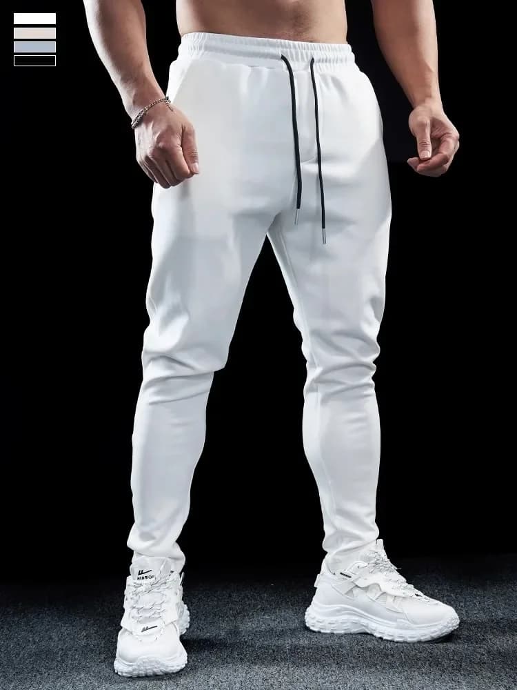 Pantalon de sport pour hommes, Fitness, décontracté, Slim, extensible, course à pied, hauts, séchage