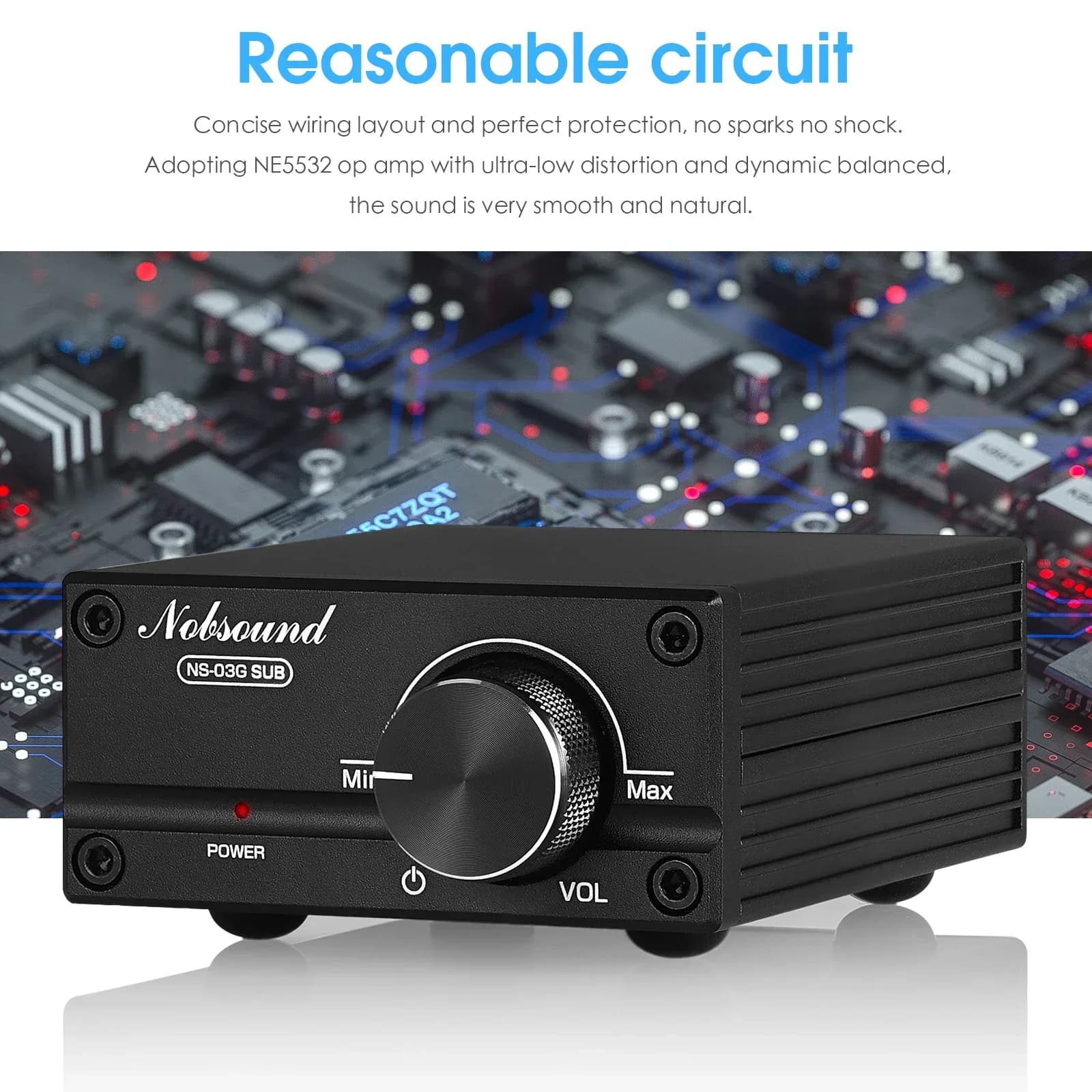 Douk Audio NS-03G Mini caisson de basses 100W/canal Mono pleine fréquence TPA3116 amplificateur numé